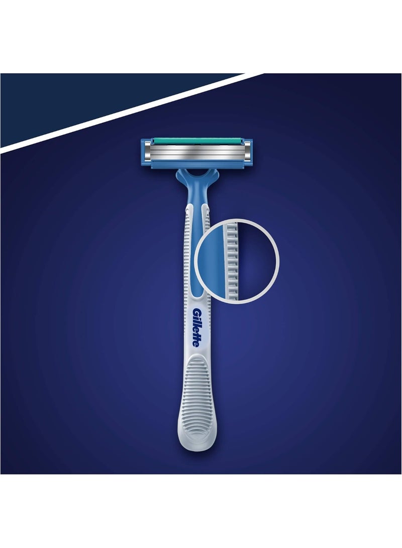 Gillette Blue Simple 3 Men’s Disposable Razors, 10 Piece - Image 4